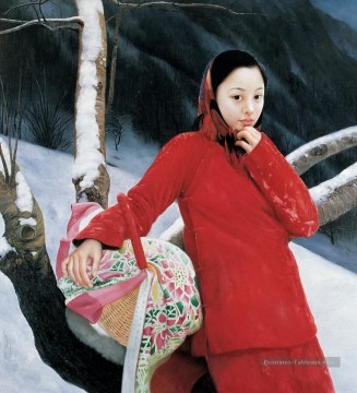 Magpie à Montagne WYD chinois filles Peinture à l'huile